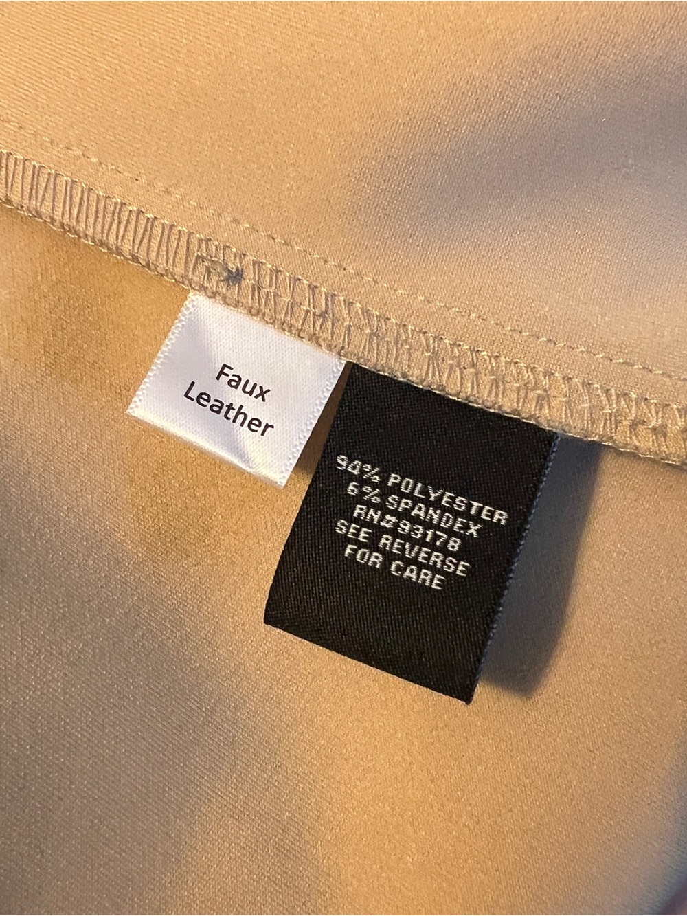 Premise Saks OFF 5th Cream Open-Front Faux Leather Blazer Coat - Picture 5 of 5